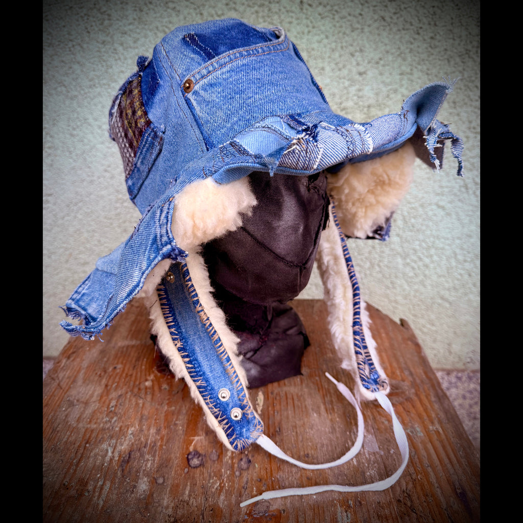 Denim Winter Bucket Hat