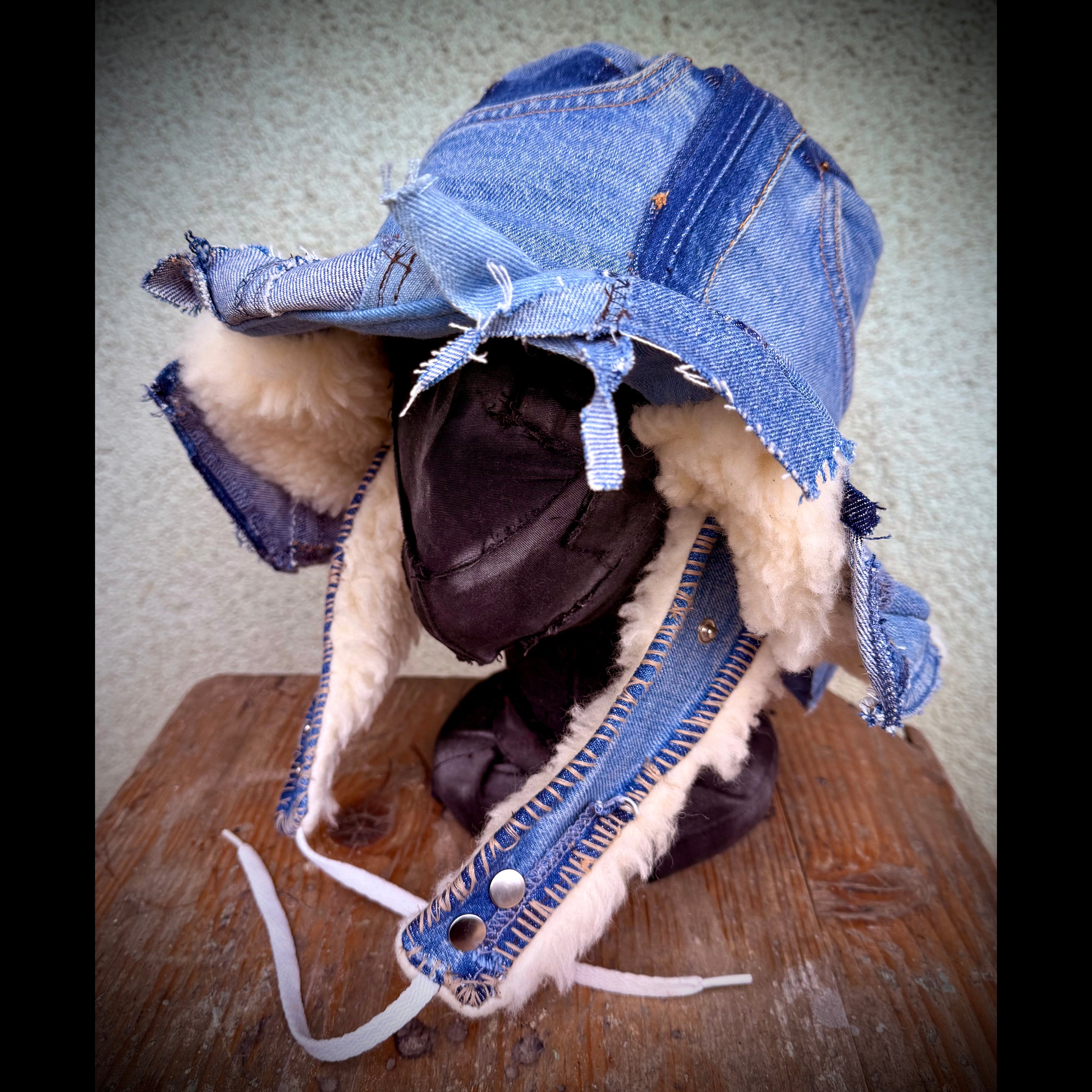 Denim Winter Bucket Hat