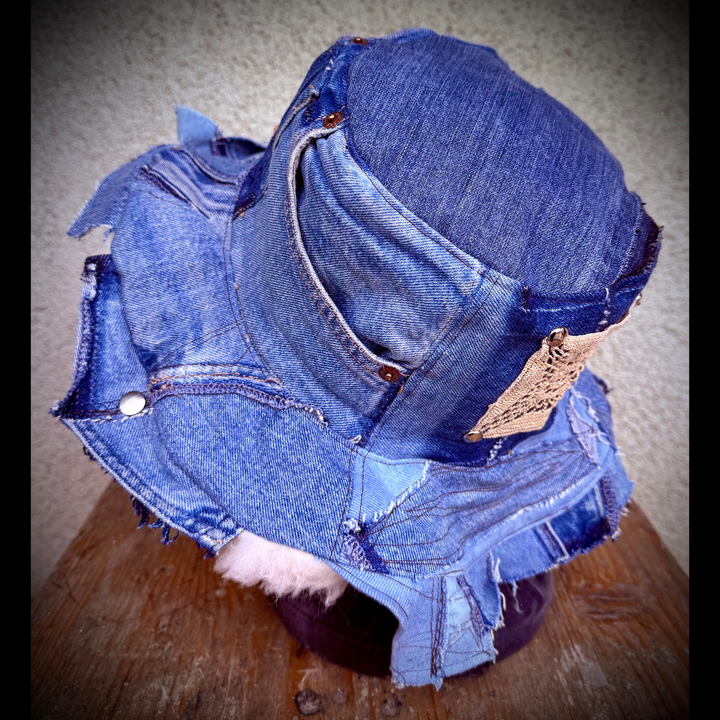 Denim Winter Bucket Hat