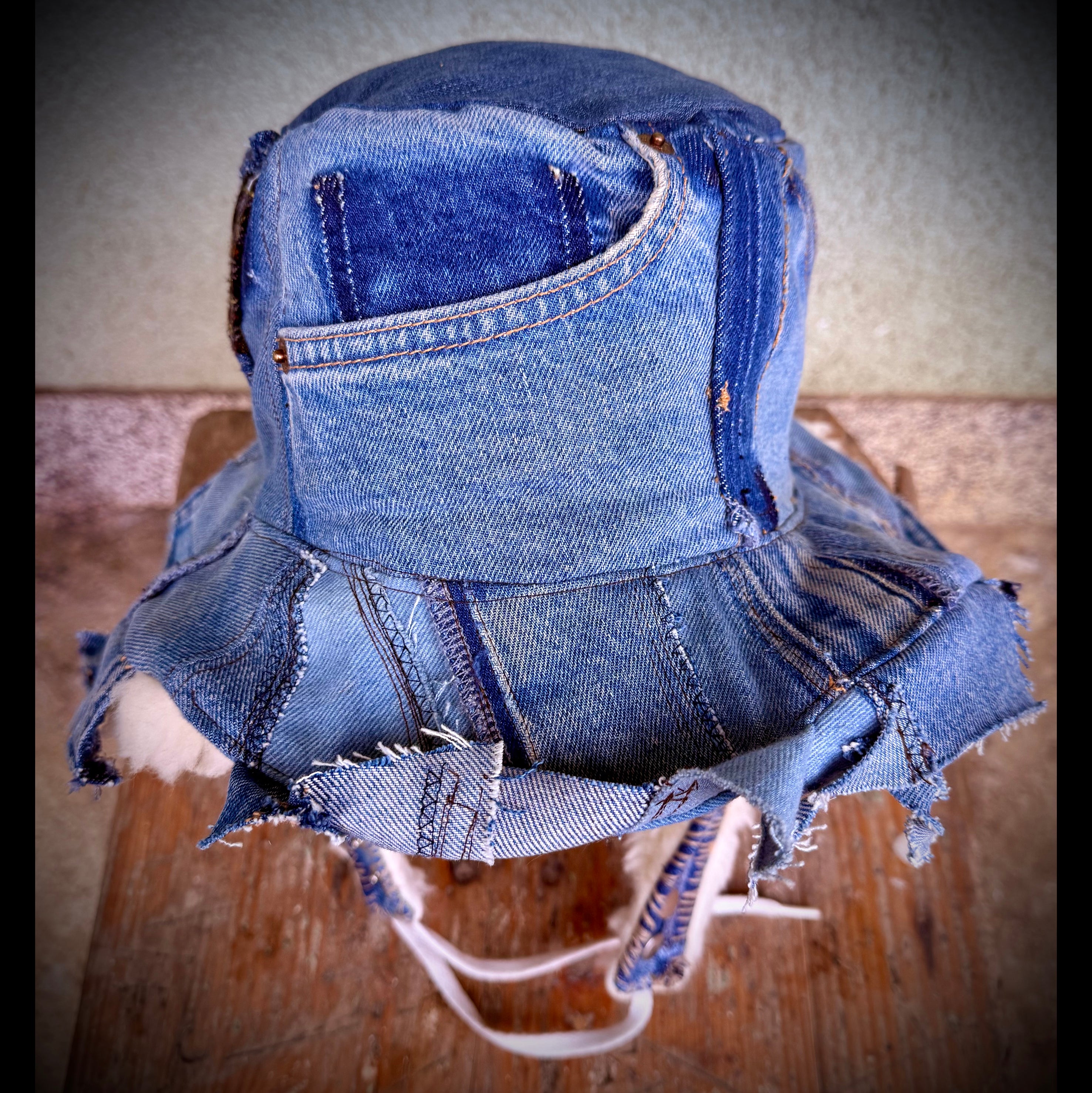 Denim Winter Bucket Hat