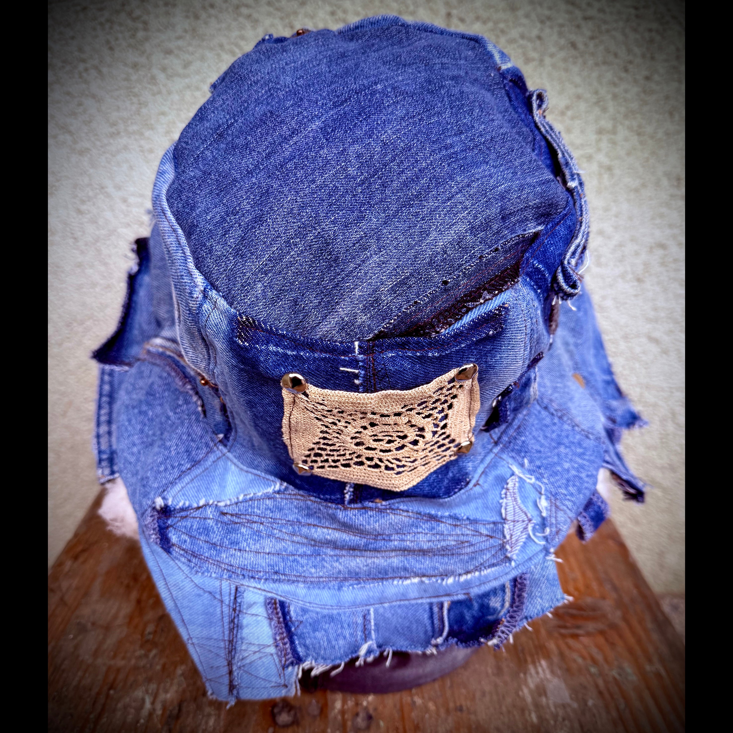 Denim Winter Bucket Hat