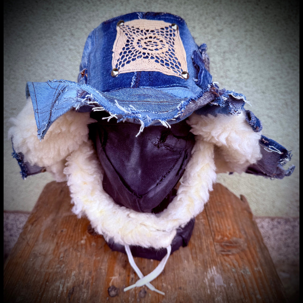 Denim Winter Bucket Hat