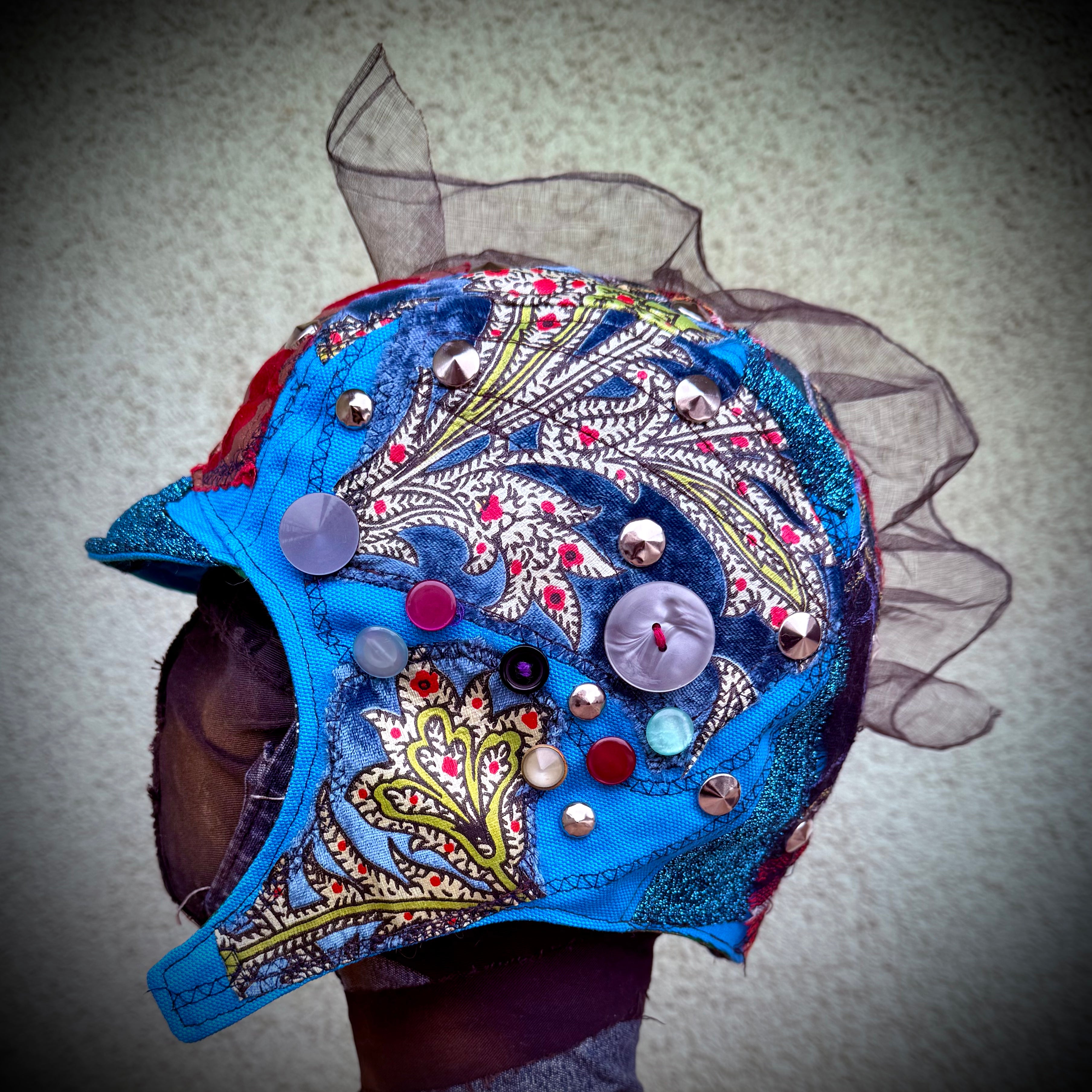 Postapocalyptic Circus Aviator Hat with Crest