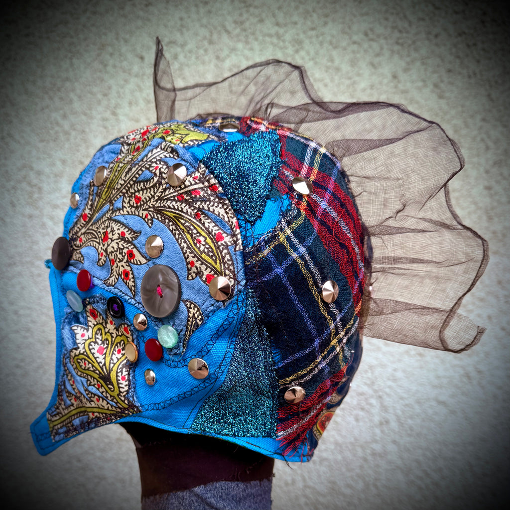 Postapocalyptic Circus Aviator Hat with Crest