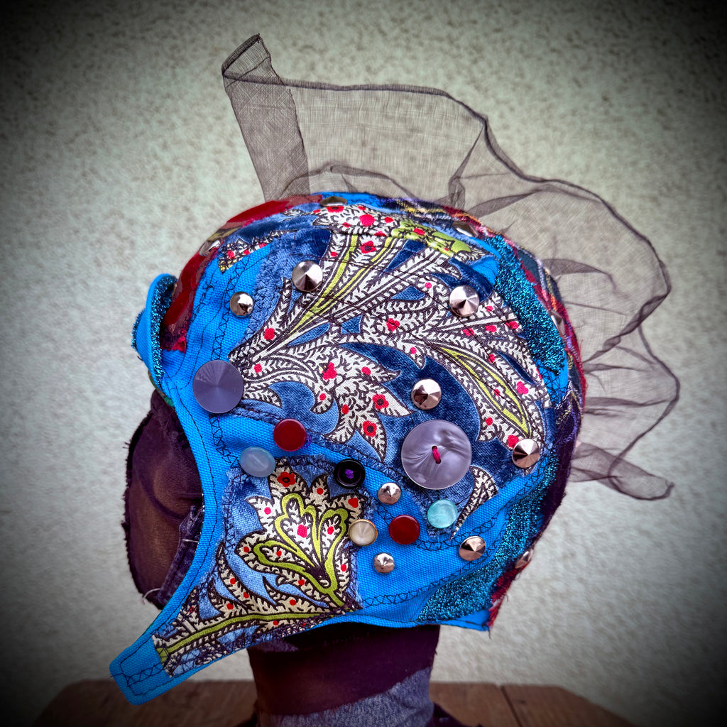 Postapocalyptic Circus Aviator Hat with Crest