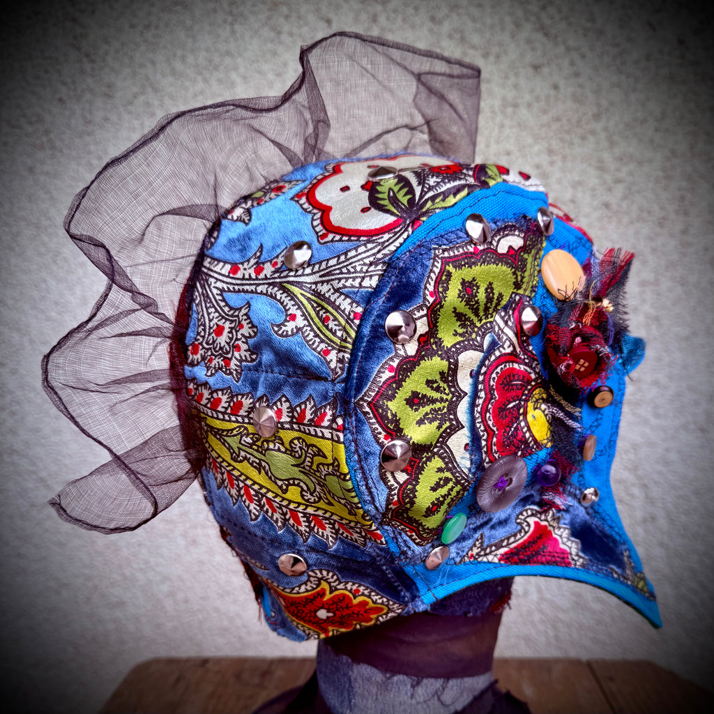 Postapocalyptic Circus Aviator Hat with Crest