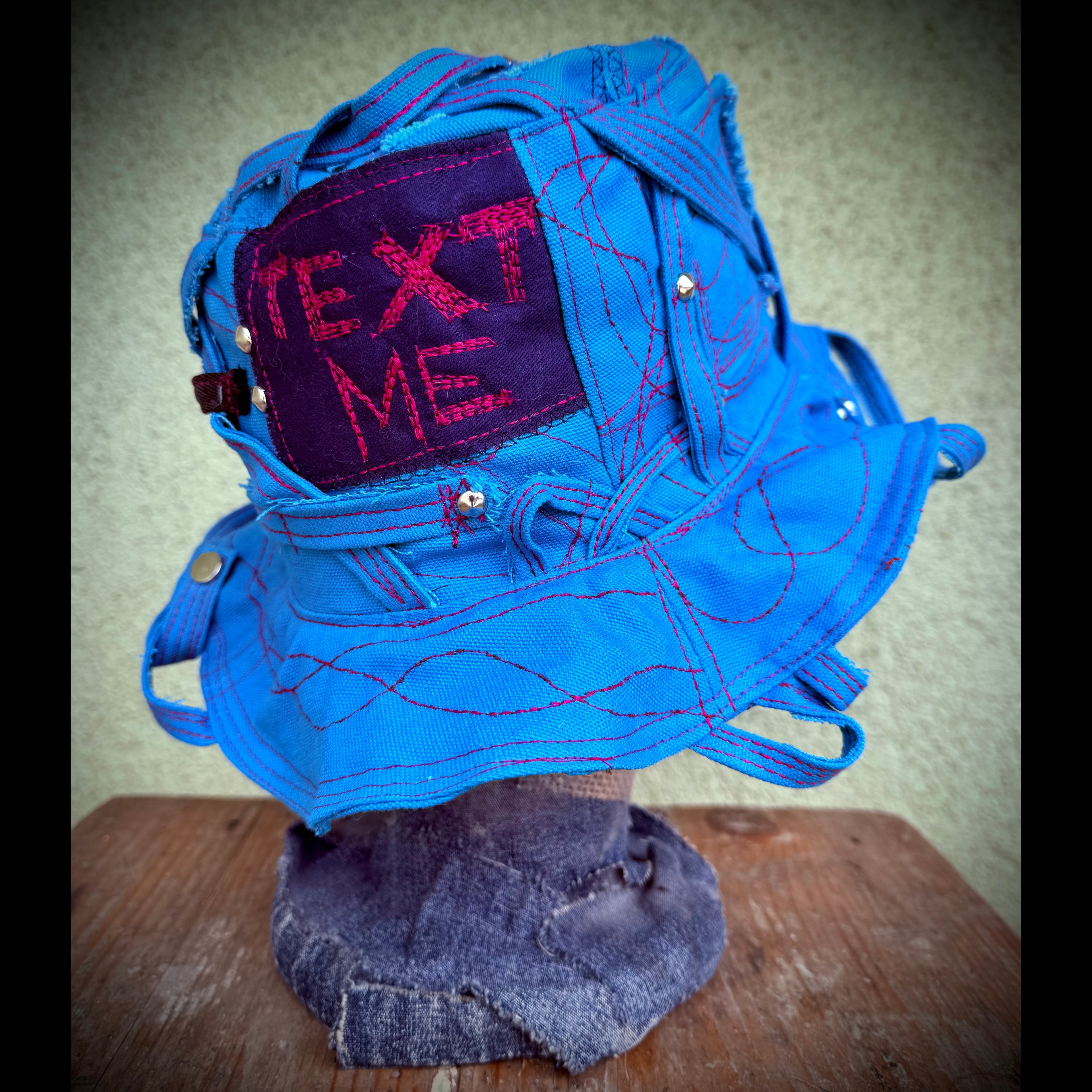 "Text Me" Denim Bucket Hat