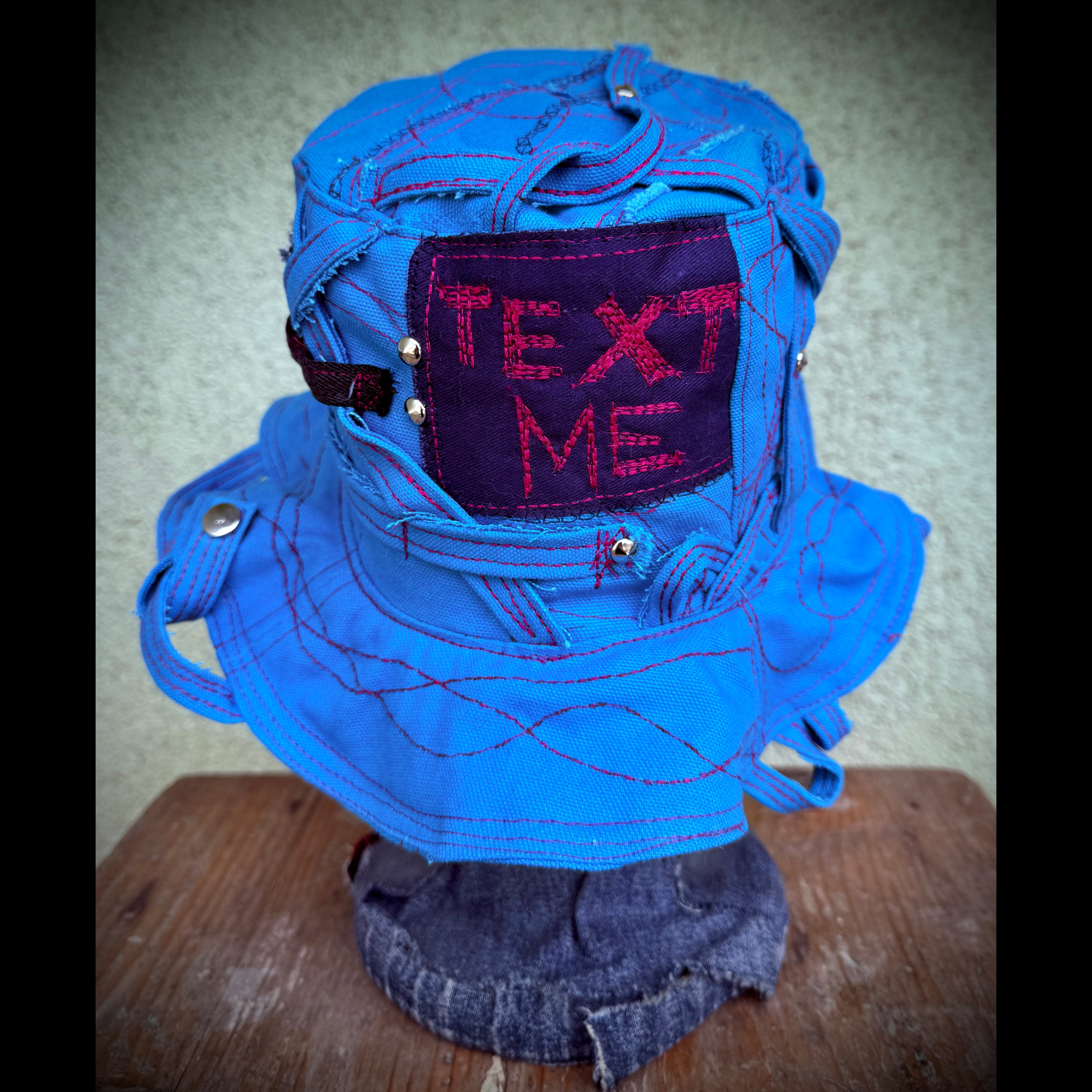 "Text Me" Denim Bucket Hat