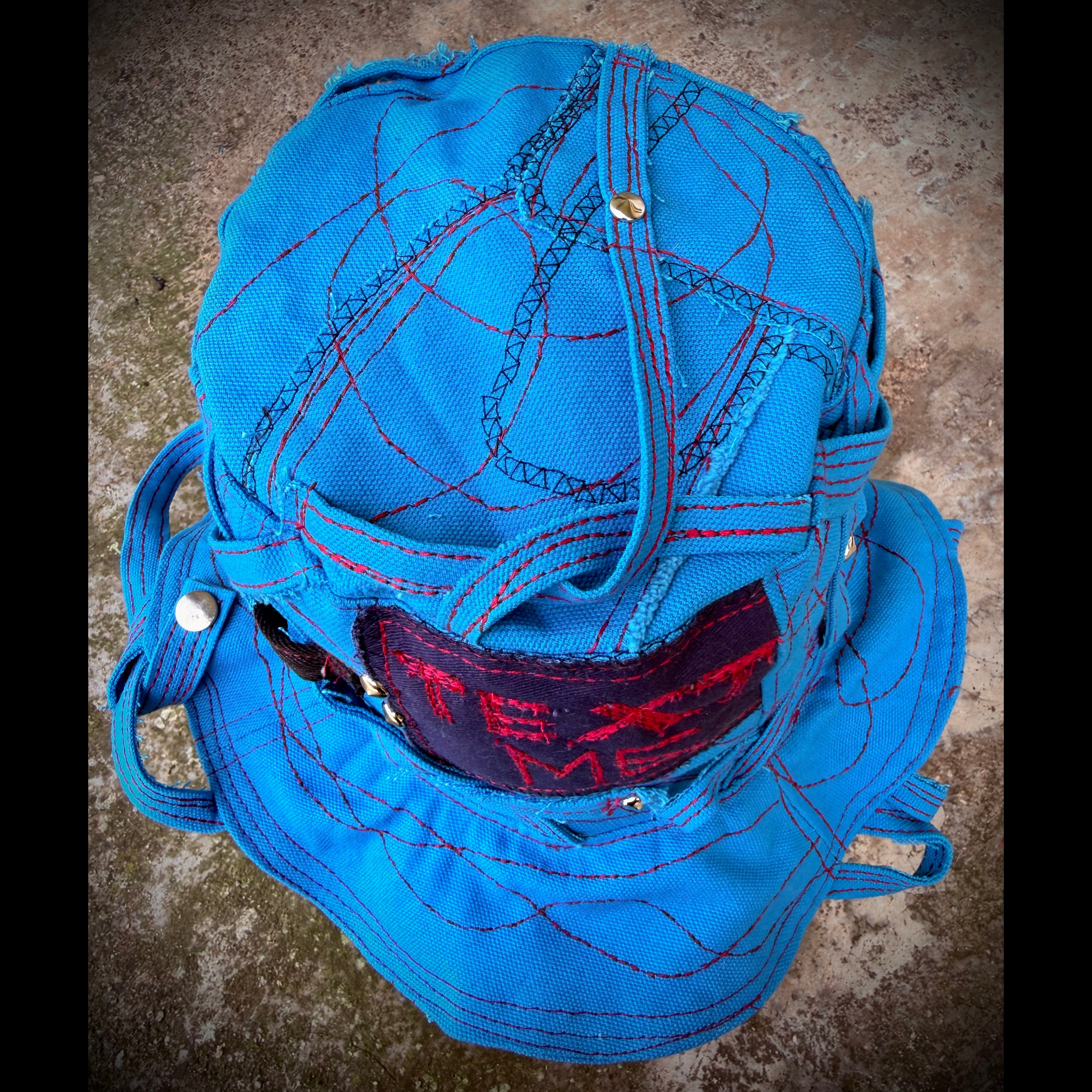 "Text Me" Denim Bucket Hat