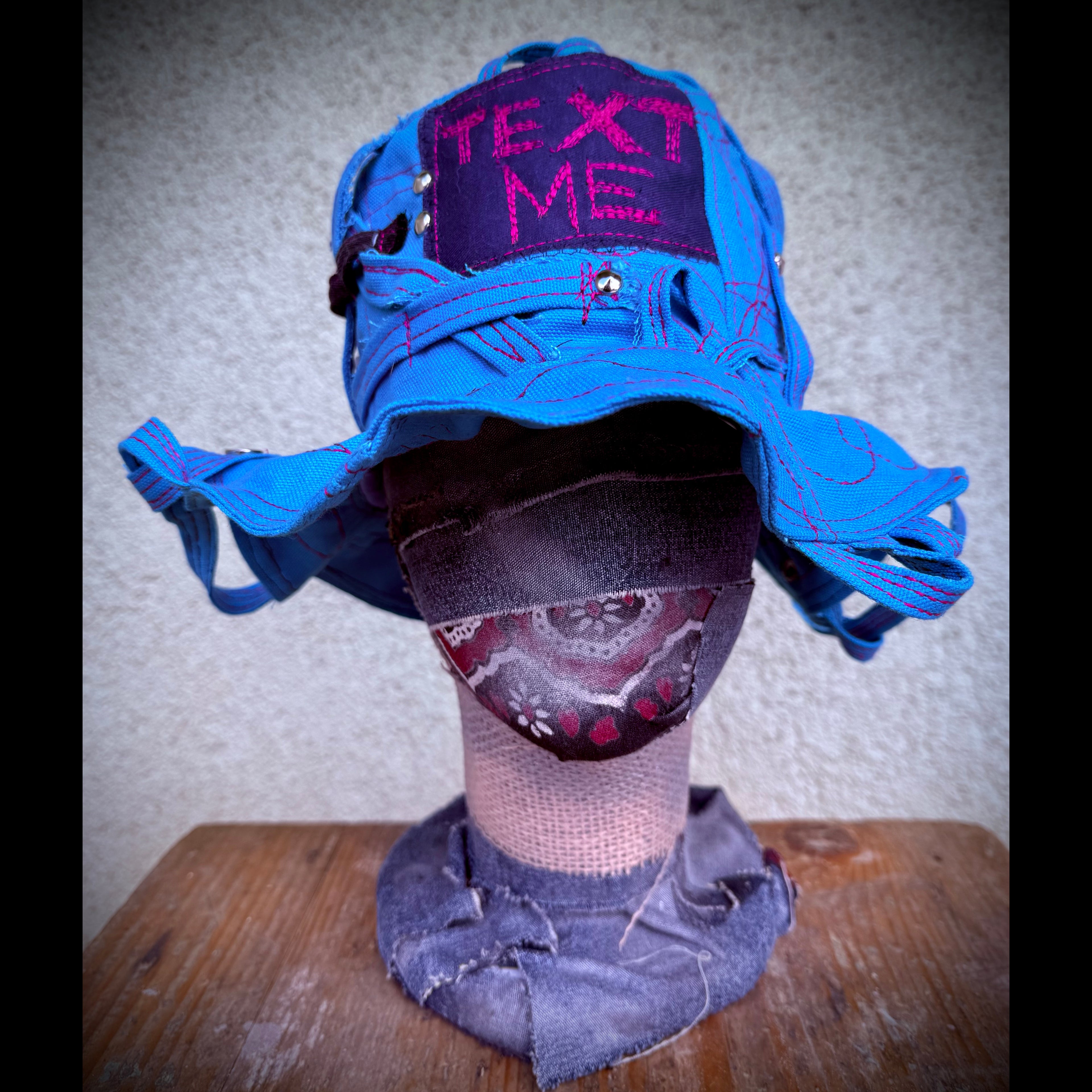 "Text Me" Denim Bucket Hat