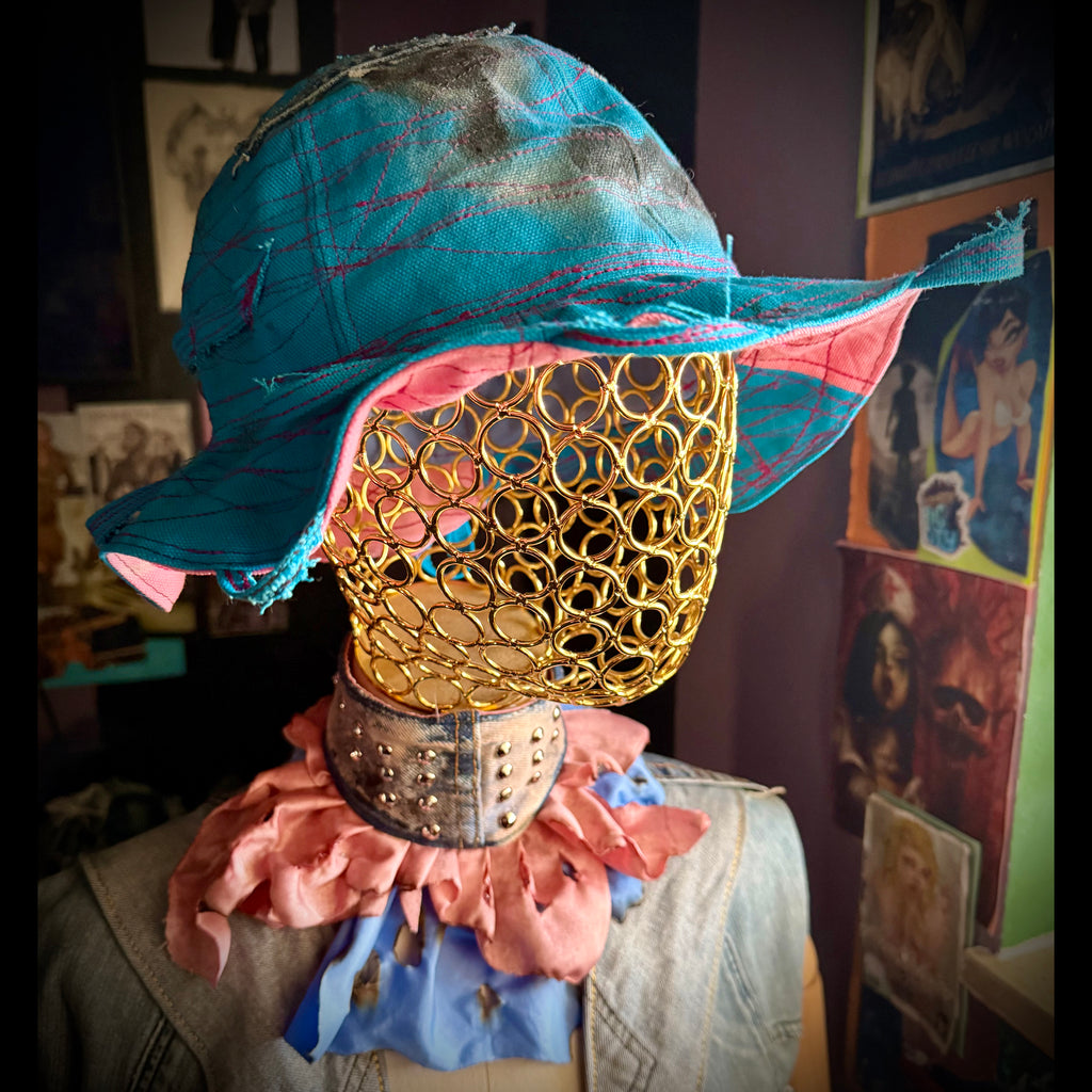 "Call Me" Denim Round Hat