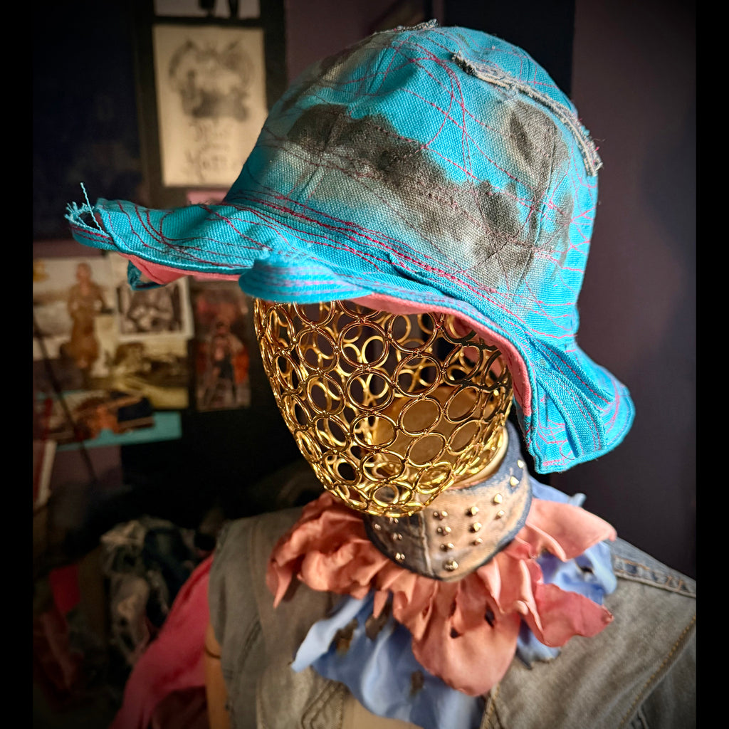 "Call Me" Denim Round Hat