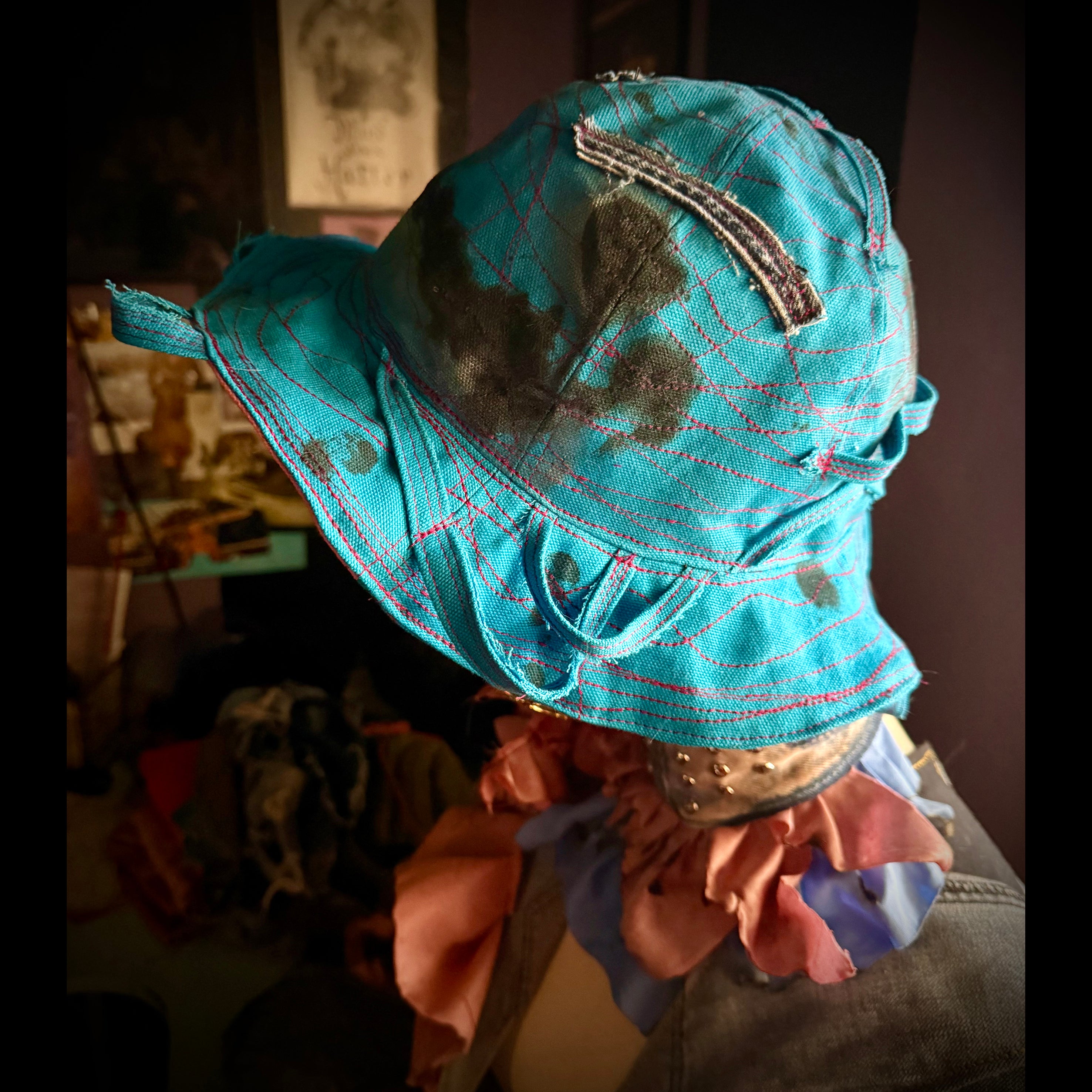 "Call Me" Denim Round Hat