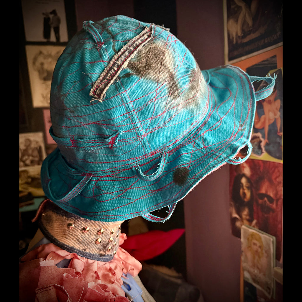 "Call Me" Denim Round Hat