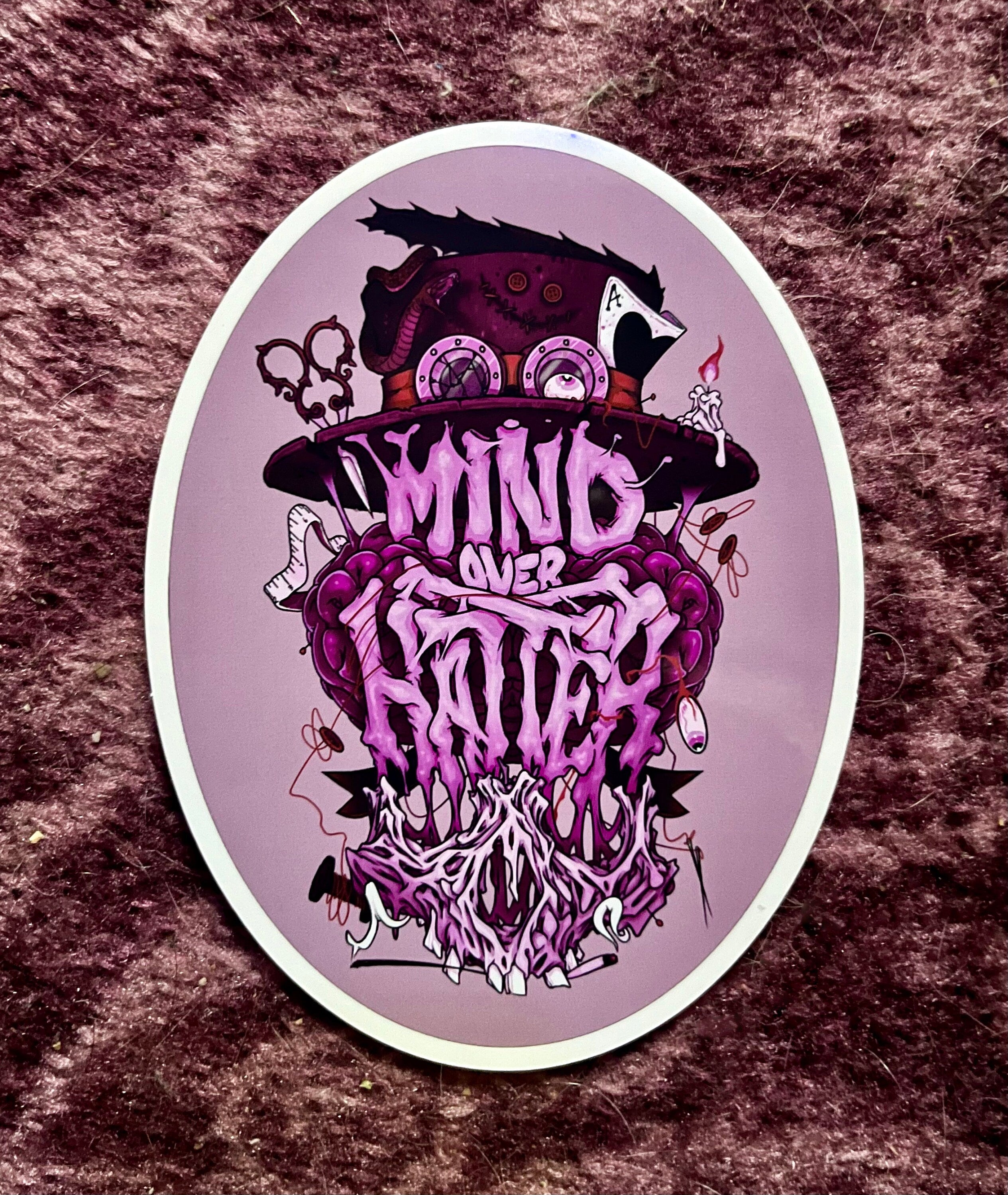 Mind Over Hatter "Manifestation Monster" Original Art Sticker