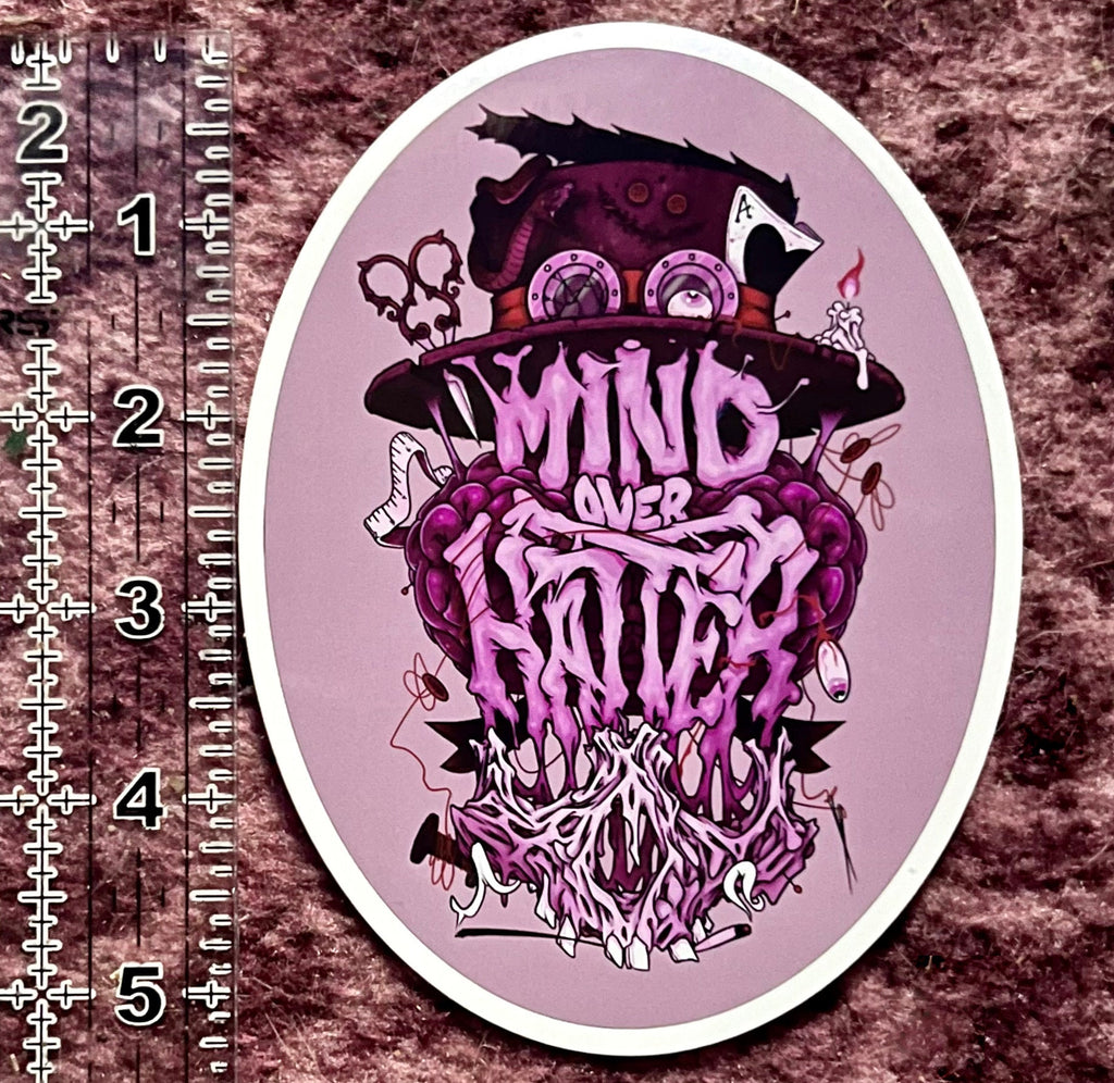 Mind Over Hatter "Manifestation Monster" Original Art Sticker