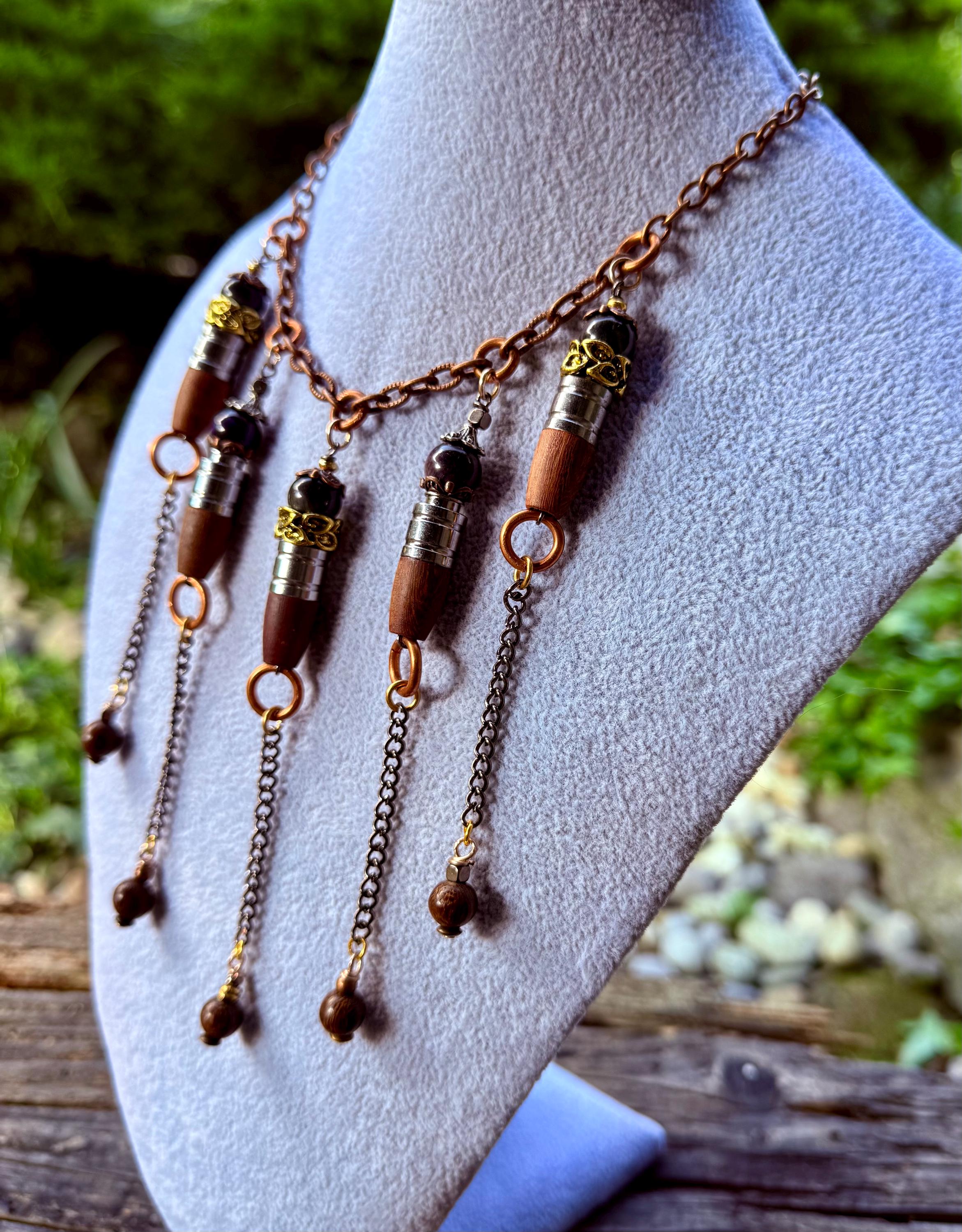 Gender-Neutral Necklace with Repurposed Elements