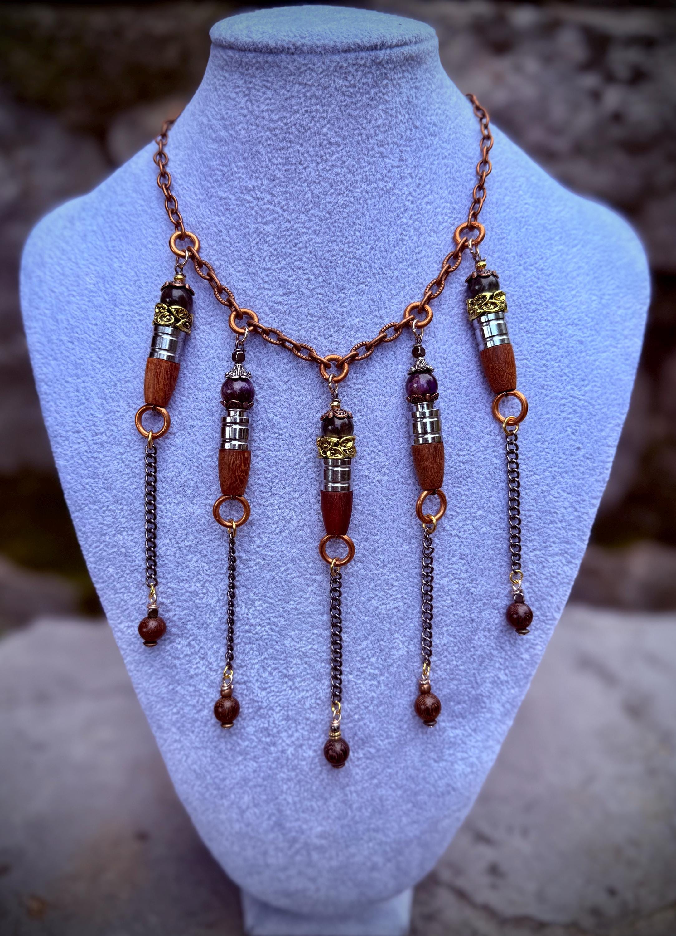 Gender-Neutral Necklace with Repurposed Elements