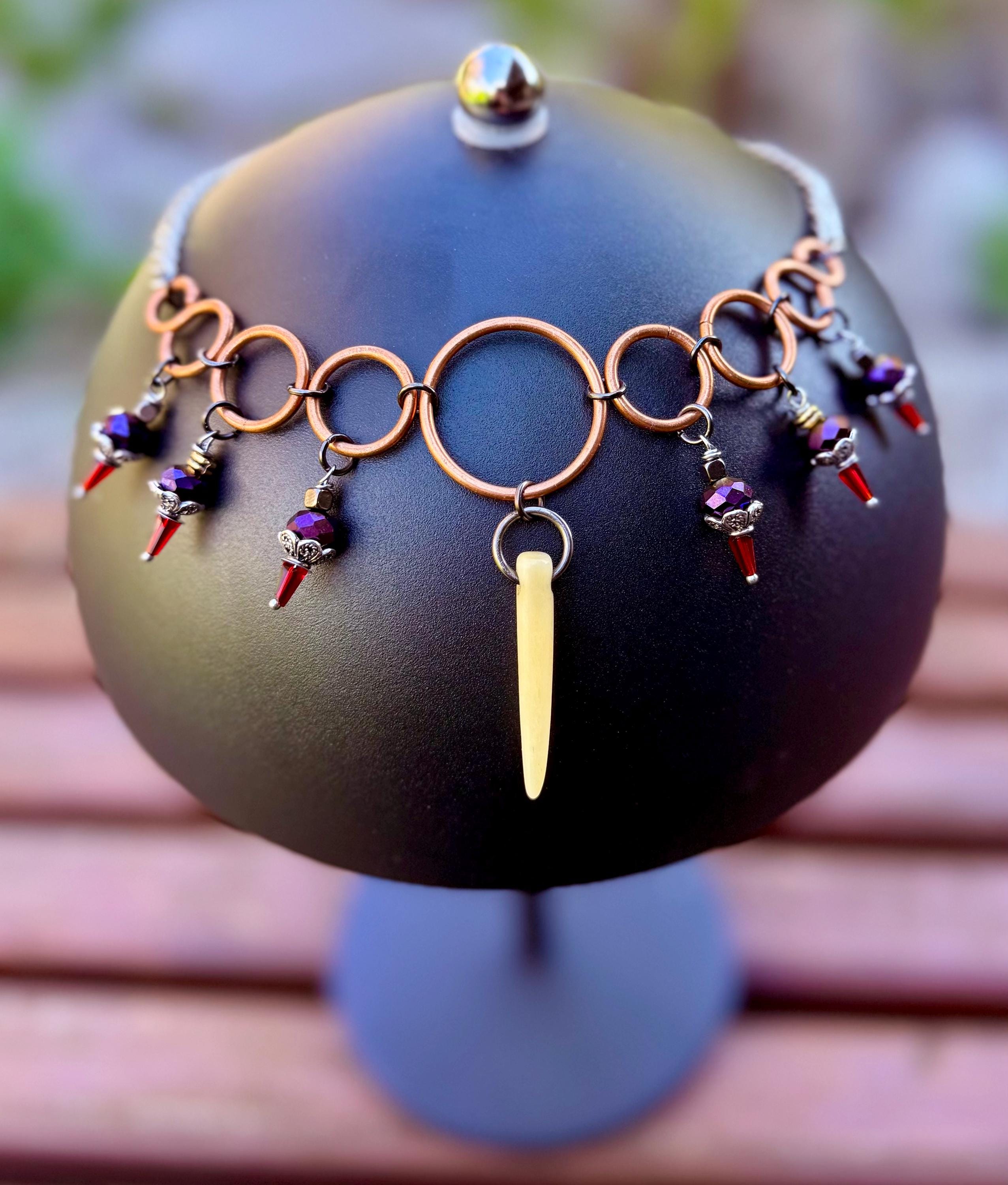 Gender-Neutral Beaded Horn Necklace