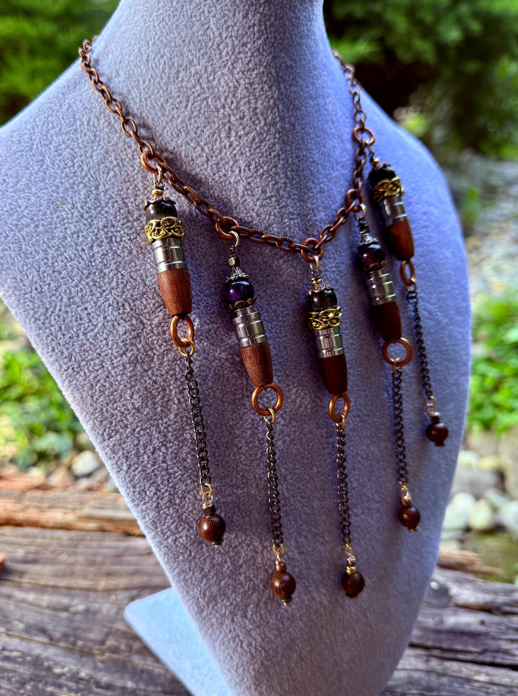 Gender-Neutral Necklace with Repurposed Elements