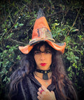 Velvet Patched Witch Wizard Hat