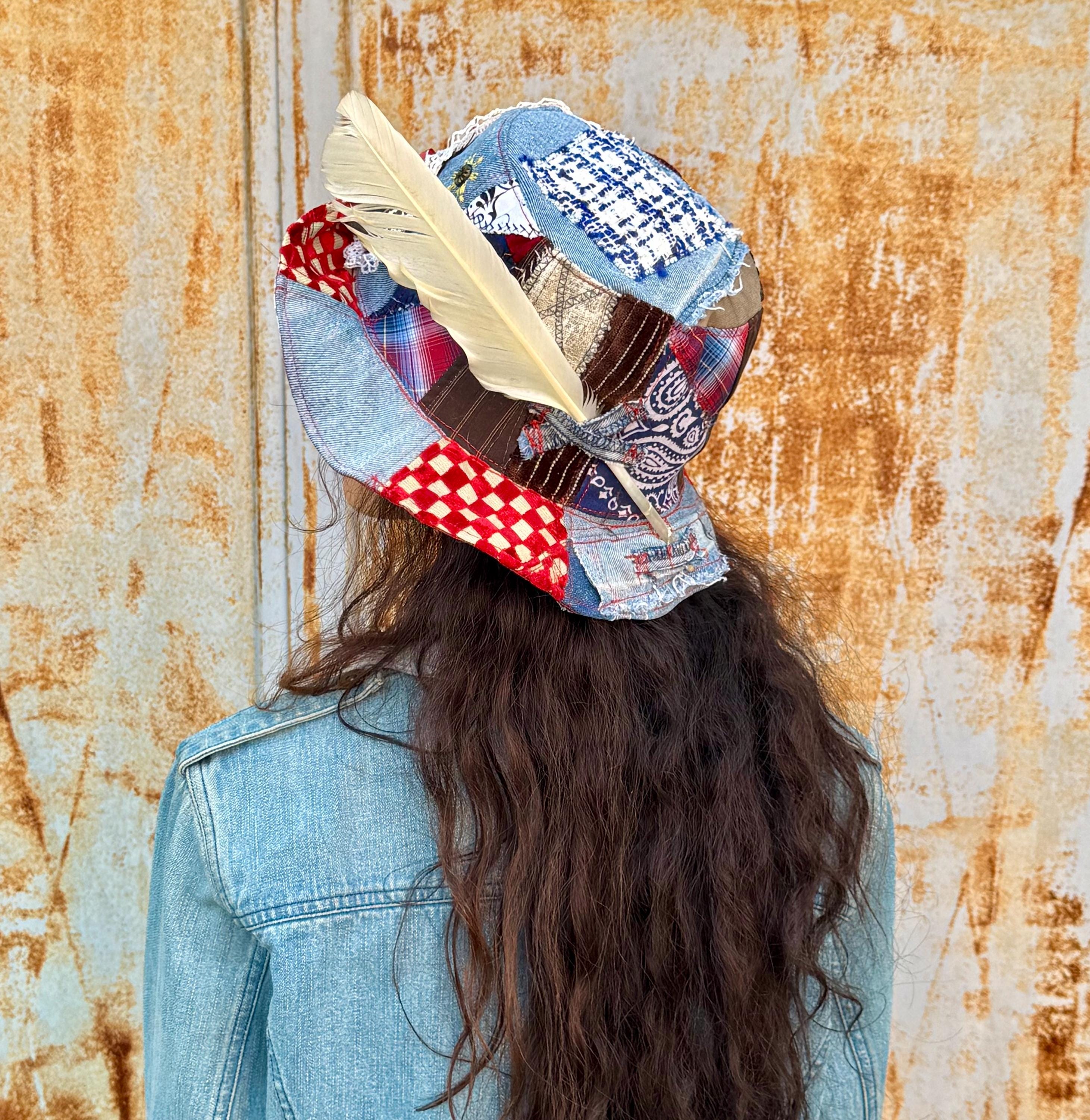 Denim Patched Bucket Hat